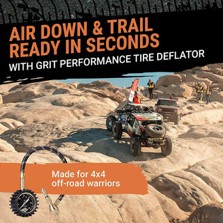 Manômetro de pressão de pneus (0-60 PSI) para serviços pesados, com estojo de espuma personalizado, tampas cromadas e ferramenta de reparo de núcleo de válvula, manômetro de pressão de ar rápido, desinfladores de pneus, acessórios off-road, pneus 4x4 