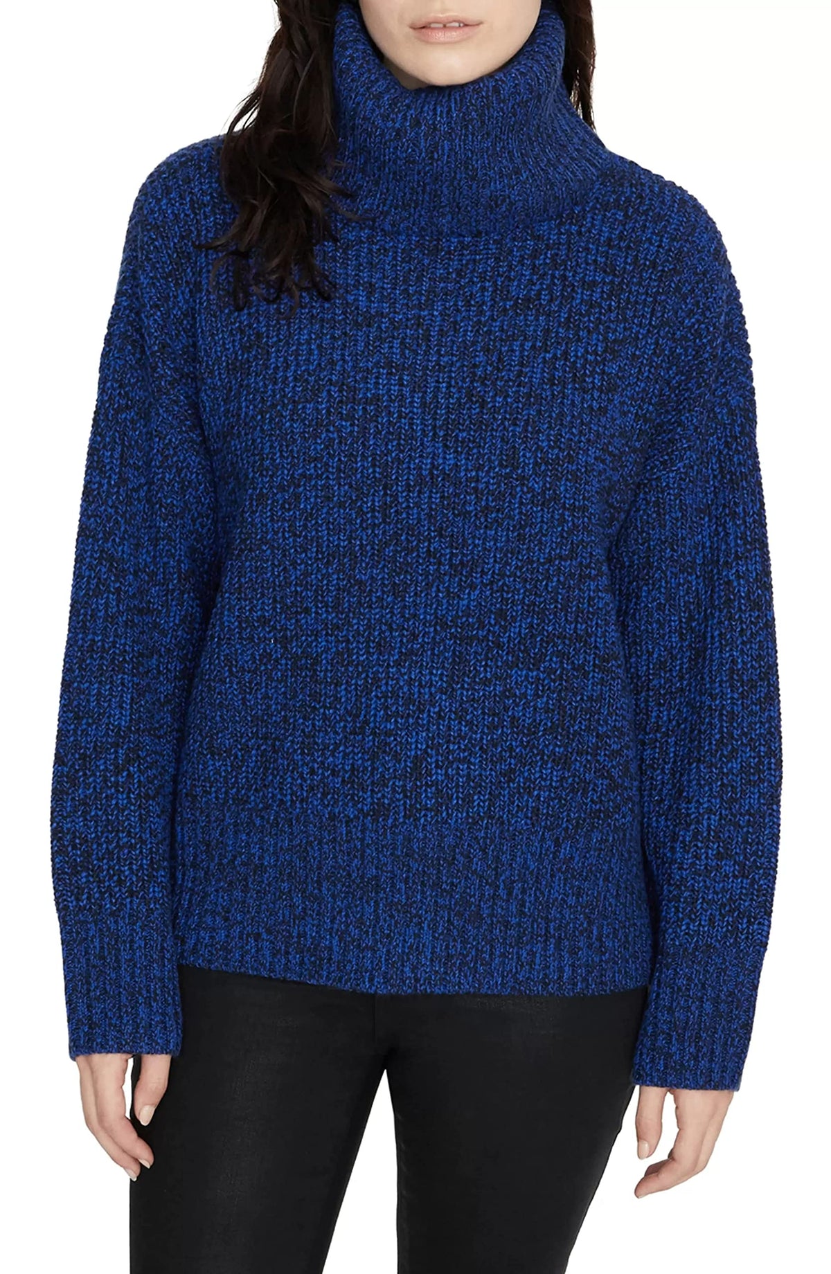 Sanctuary The Roll Neck Sweater Web Blue/Black MD (US 8)