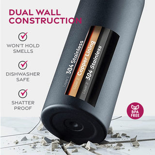 Garrafa de água esportiva térmica com canudo 