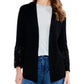 NIC+ZOE Women's Pointelle Cuff Cardigan, Black Onyx, SM