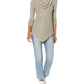 A. Byer Juniors Long Sleeve Cowl Neck Sweater, Sparkling, M