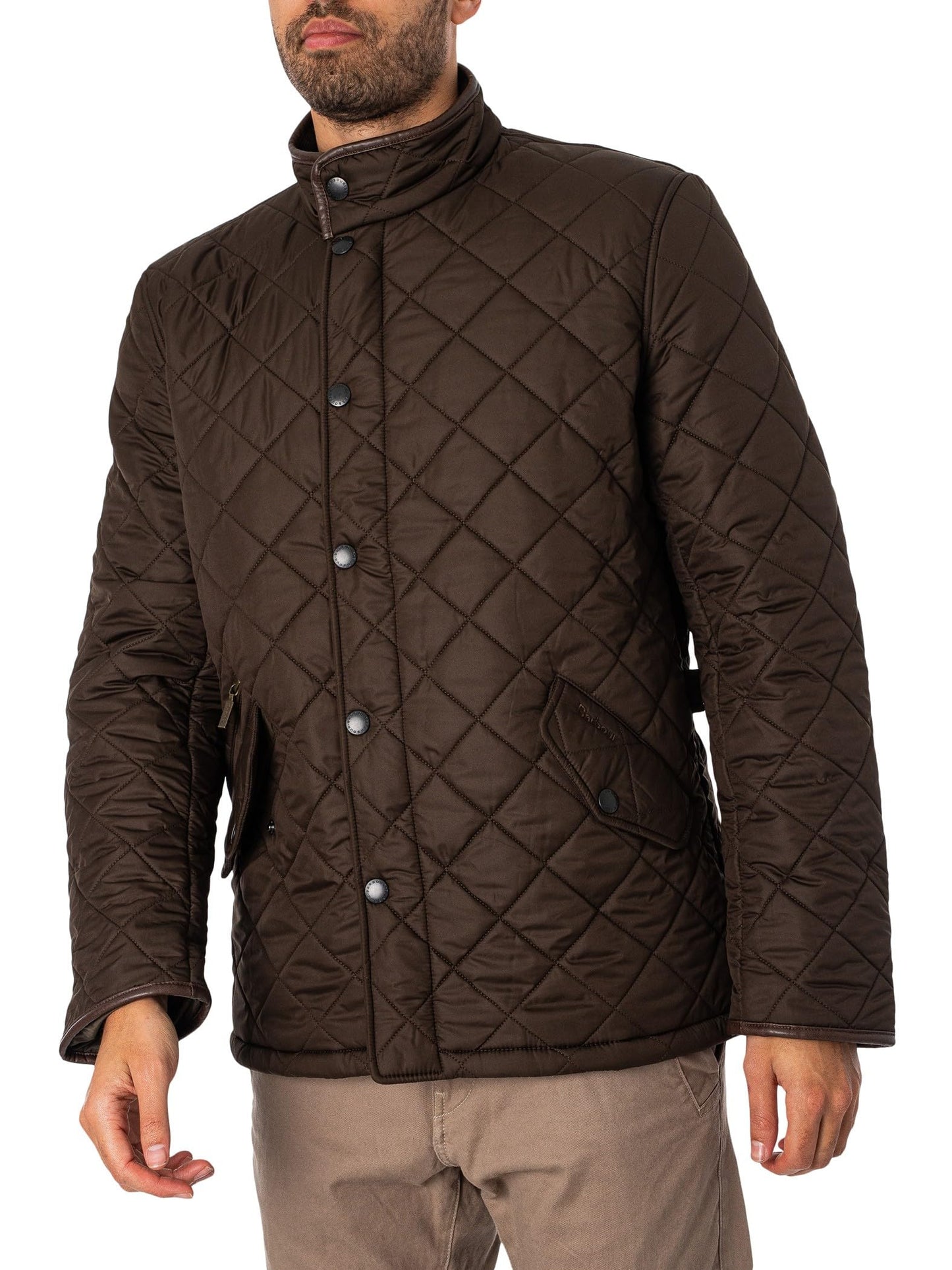 Jaqueta acolchoada Barbour Powell masculina - preta