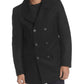 Ralph Lauren Men's Black Wool Blend Double Breasted Topcoat