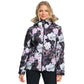 Roxy Jet Ski Womens Snow Jacket True Black Blurry Flower