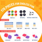 Kit de blocos de construção educativos - 176 peças (idades de 4 a 8 anos) 
