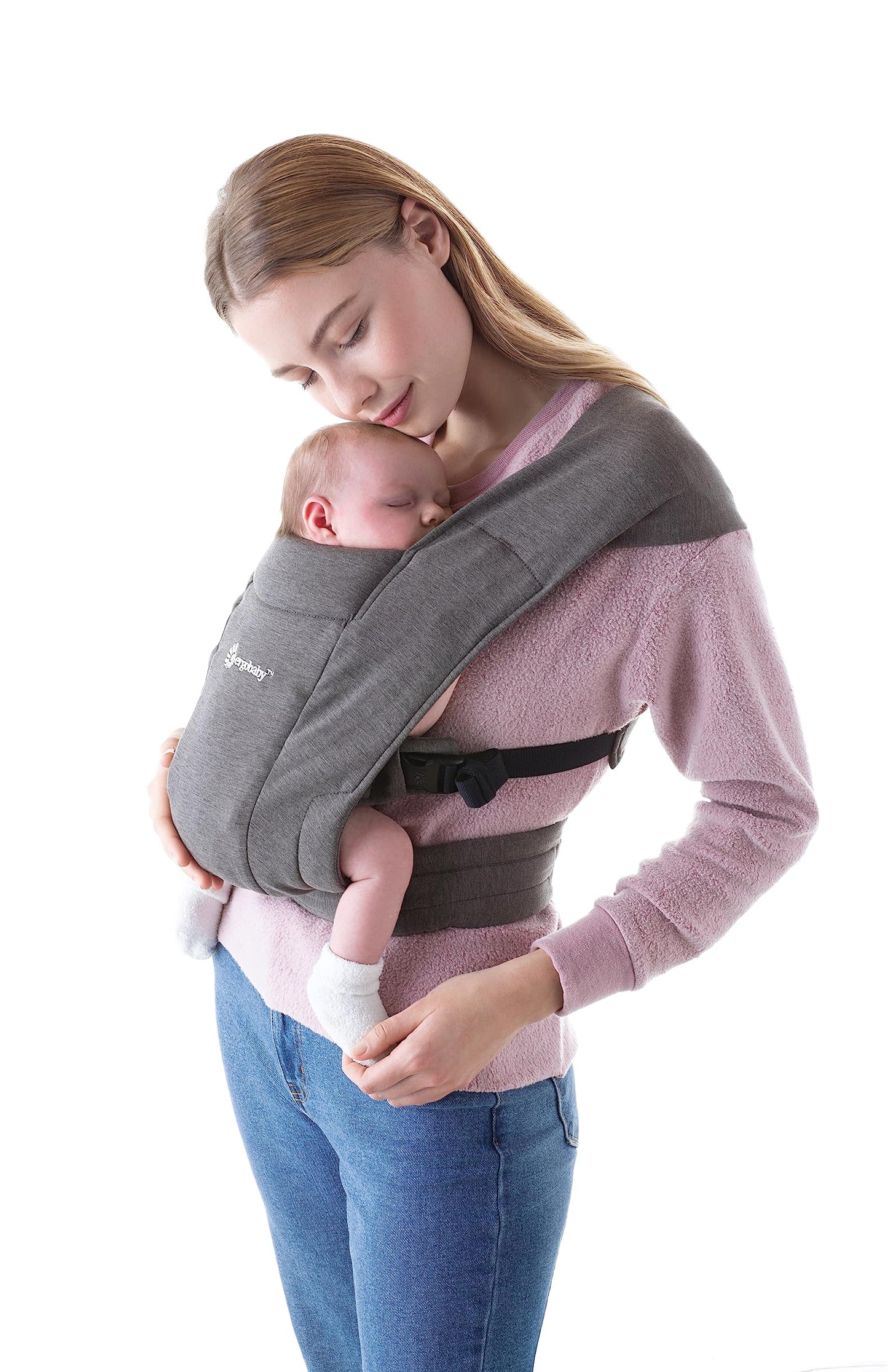 Ergobaby Embrace Cozy Newborn Baby Wrap Carrier  Heather Grey