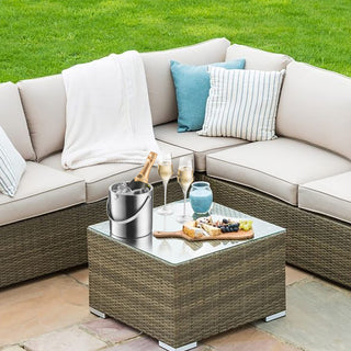 Balde de gelo isolado de aço inoxidável com parede dupla, tampa e pinça de gelo 