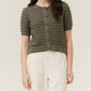 Grade & Gather - Cropped Short Sleeve Cardigan