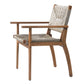 Durable Outdoor Dining Chair Set with Acacia Wood Frame and Wicker Seat