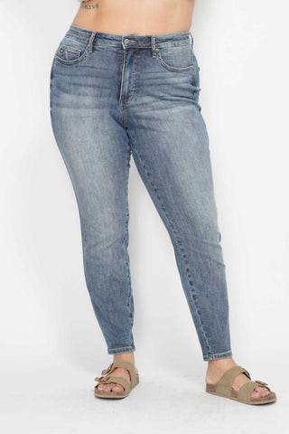 Judy Blue - High Waist Tummy Control Contrast Wash Skinny Jeans