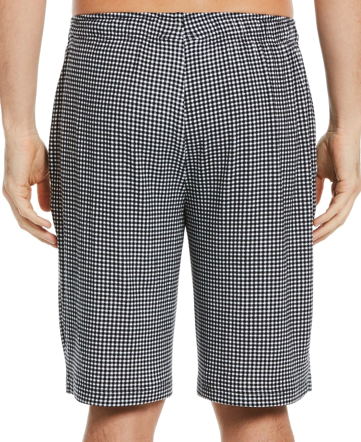 Shorts de pijama xadrez xadrez masculino Perry Ellis, preto, tamanho grande