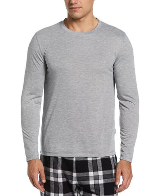 Camiseta de pijama de manga comprida Perry Ellis Portfolio Jersey masculina cinza tamanho grande