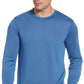 Camiseta de pijama masculina Perry Ellis de manga comprida, azul, tamanho médio