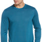 Camiseta de pijama de manga comprida Perry Ellis masculina, azul, tamanho pequeno