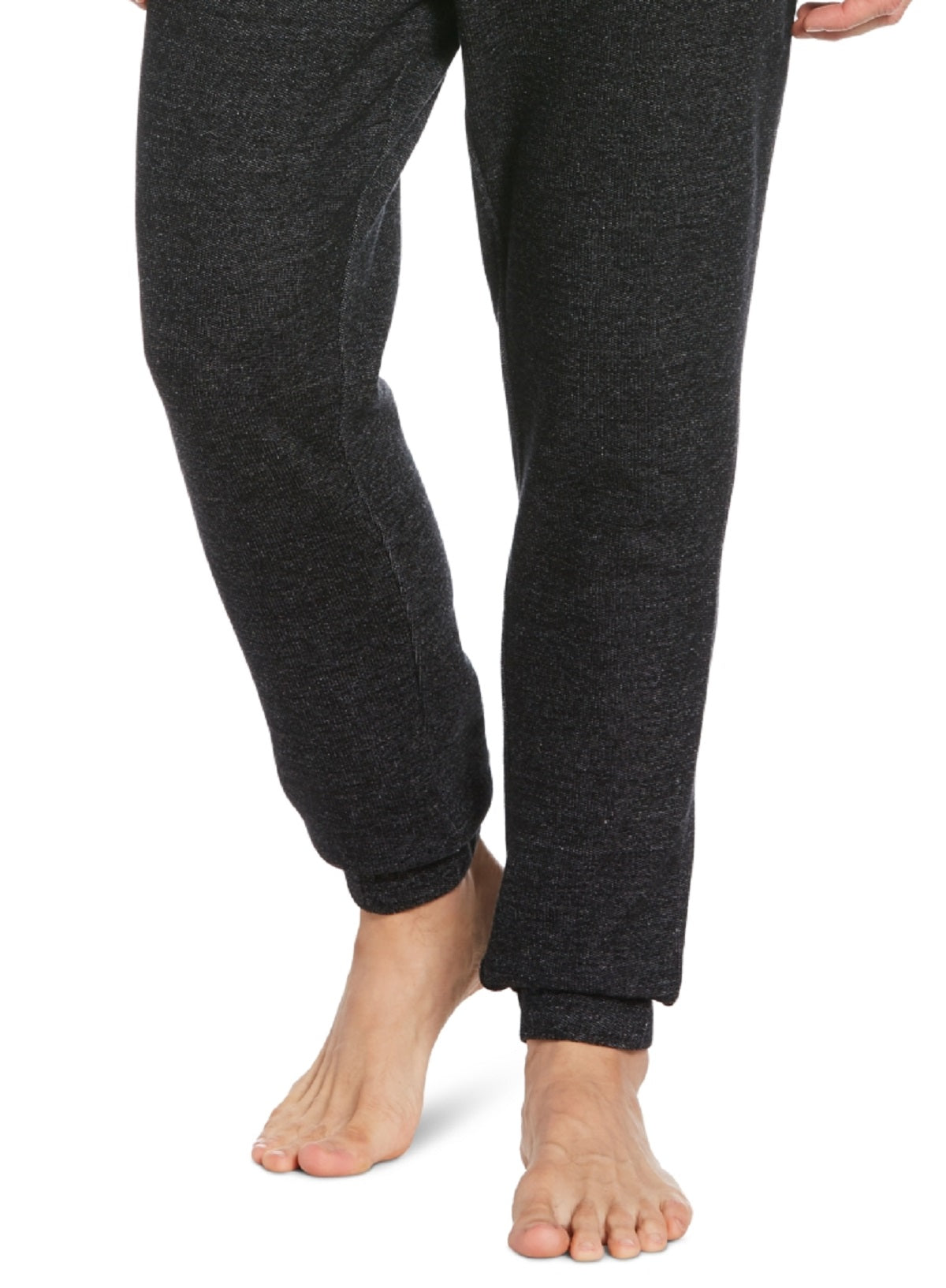 Calça jogger masculina Perry Ellis de malha texturizada mesclada, preta, tamanho pequeno