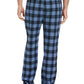 Calça de pijama de flanela masculina Perry Ellis, azul, tamanho médio