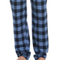 Calça de pijama de flanela masculina Perry Ellis, azul, tamanho médio