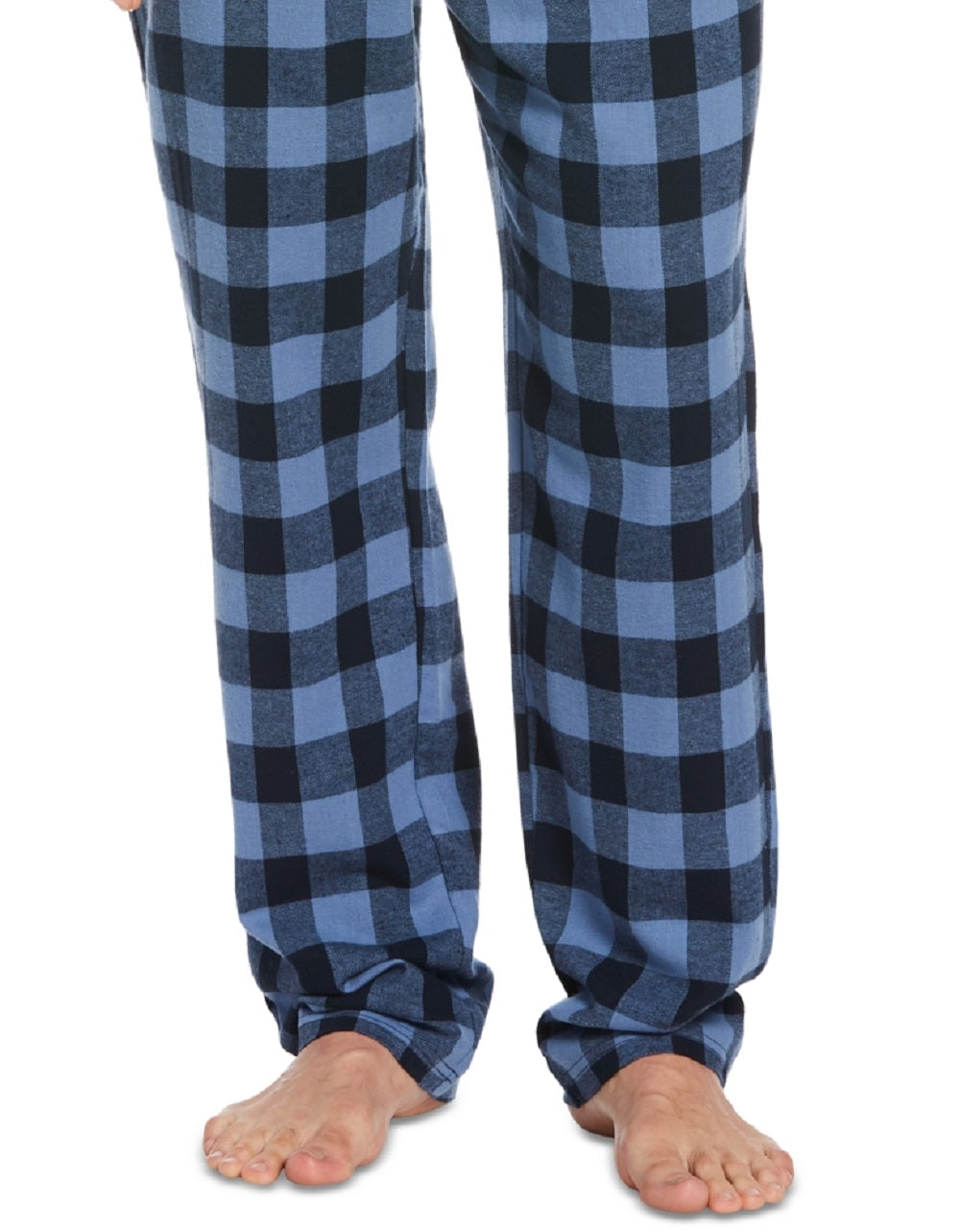 Calça de pijama de flanela masculina Perry Ellis, azul, tamanho médio