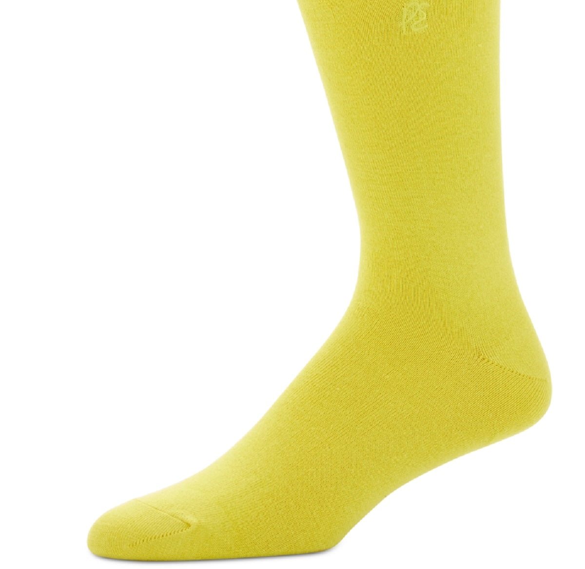 Meias Perry Ellis Masculinas Rayon Meias Sociais Pacote Único Amarelo Tamanho Regular