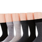 Meias sociais casuais Pindot masculinas Perry Ellis, pacote com 6, pretas, tamanho regular