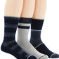 Meias Perry Ellis Masculinas Casuais Caneladas, Pacote com 3, Azul, Tamanho Regular
