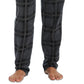 Calça de pijama masculina Perry Ellis Portfolio Windowpane xadrez texturizada de lã, preta, tamanho pequeno
