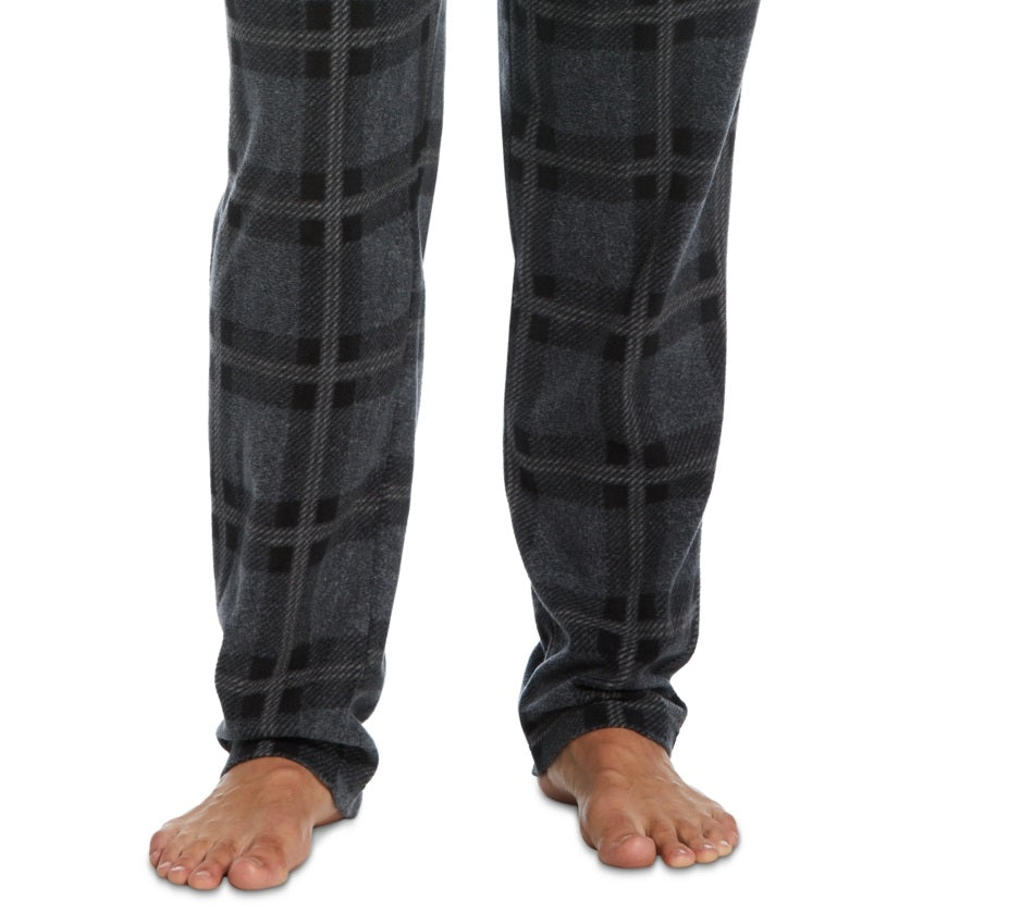 Calça de pijama masculina Perry Ellis Portfolio Windowpane xadrez texturizada de lã, preta, tamanho pequeno