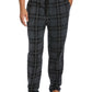 Calça de pijama masculina Perry Ellis Portfolio Windowpane xadrez texturizada de lã, preta, tamanho pequeno