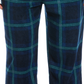 Calça de pijama masculina Perry Ellis Portfolio Windowpane xadrez texturizada de lã azul