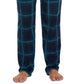 Calça de pijama masculina Perry Ellis Portfolio Windowpane xadrez texturizada de lã azul tamanho extragrande