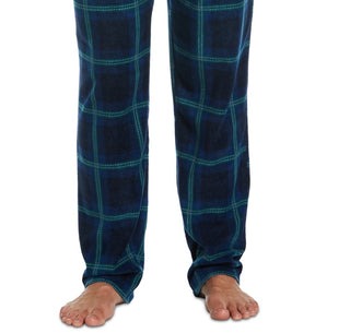 Calça de pijama masculina Perry Ellis Portfolio Windowpane xadrez texturizada de lã azul tamanho extragrande