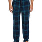 Calça de pijama masculina Perry Ellis Portfolio Windowpane xadrez texturizada de lã azul tamanho extragrande