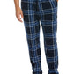 Calça de pijama masculina Perry Ellis Portfolio Chevron xadrez texturizada de lã azul