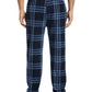 Calça de pijama masculina Perry Ellis Portfolio Chevron xadrez texturizada de lã azul