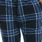 Calça de pijama masculina Perry Ellis Portfolio Chevron xadrez texturizada de lã azul