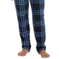 Calça de pijama masculina Perry Ellis Portfolio Chevron xadrez texturizada de lã azul