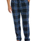 Calça de pijama masculina Perry Ellis Portfolio Chevron xadrez texturizada de lã azul