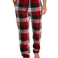 Calça de pijama masculina Perry Ellis Portfolio Modern Buffalo Plaid com textura de lã vermelha, tamanho X-G
