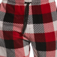 Calça de pijama masculina Perry Ellis Portfolio Modern Buffalo Plaid com textura de lã vermelha, tamanho X-G