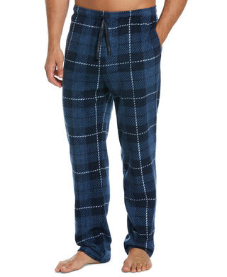 Calça de pijama masculina Perry Ellis Portfolio Windowpane xadrez texturizada de lã azul tamanho médio