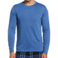 Camiseta de pijama masculina Perry Ellis Portfolio de manga comprida lisa, azul, tamanho G