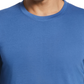 Camiseta de pijama masculina Perry Ellis Portfolio de manga comprida lisa, azul, tamanho G