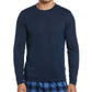 Perry Ellis Portfolio Pijama Confortável Masculino Azul Tamanho G