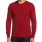 Camisa de dormir masculina Perry Ellis Henley sólida vermelha tamanho X-G