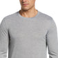 Camiseta de pijama masculina Perry Ellis Portfolio de manga comprida lisa, cinza, tamanho grande