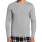 Camiseta de pijama masculina Perry Ellis Portfolio de manga comprida lisa, cinza, tamanho grande