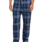 Calça de pijama masculina Perry Ellis xadrez de malha azul tamanho médio