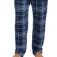 Calça de pijama masculina Perry Ellis xadrez de malha azul tamanho médio