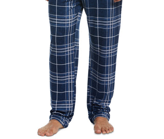 Calça de dormir confortável Perry Ellis Portfolio masculina, azul, tamanho GG