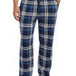 Calça de pijama masculina Perry Ellis Portfolio Windowpane xadrez de malha azul tamanho GG